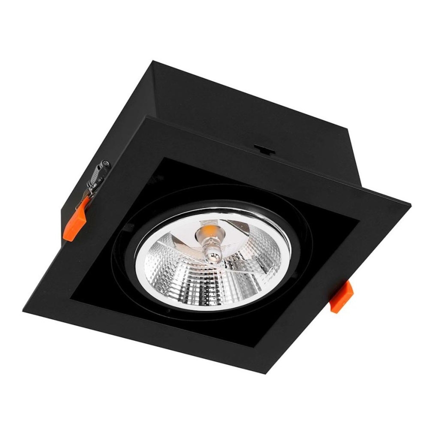 Вбудований світильник PLAZA AR111 1xGU10/12W/230V чорний