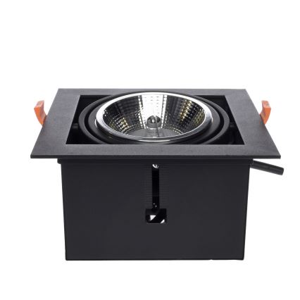 Вбудований світильник PLAZA AR111 1xGU10/12W/230V чорний