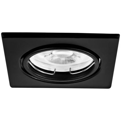 Вбудований точковий світильник 1x GU10/MR16, 10 Вт, 230 В, 9x9 см, чорний