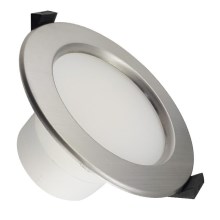 Вбудований стельовий LED світильник для ванної кімнати LED/10W/230V 4000K срібний IP44