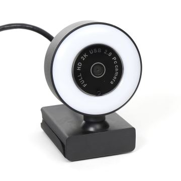 Веб-камера 2K со светодиодной подсветкой и регулированием яркости