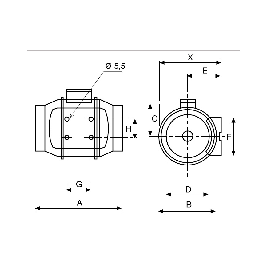 Вентилятор для ванної кімнати TD-250/100 24W/230V IP44