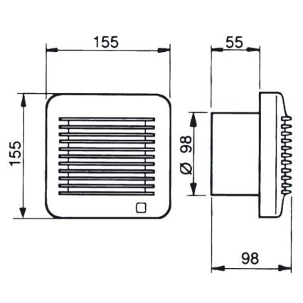 Вентилятор для ванной комнаты EDM-100 17W/230V IP44