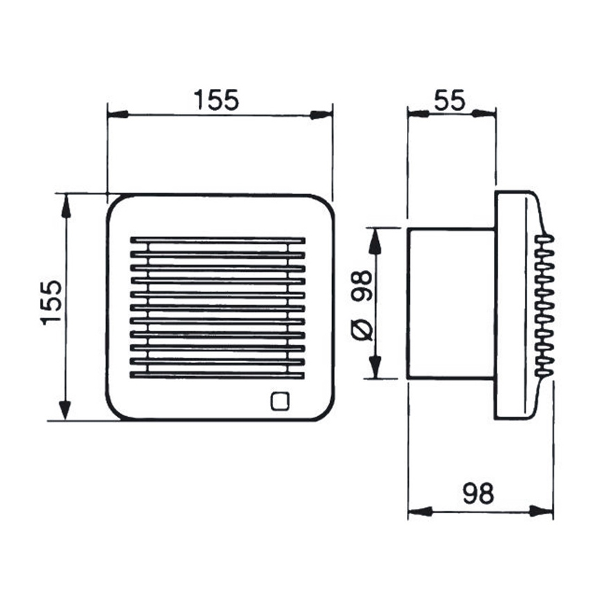 Вентилятор для ванной комнаты EDM-100 17W/230V IP44
