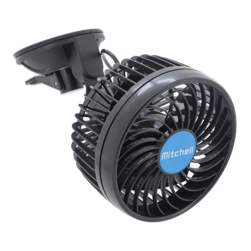 Вентилятор на присосках до автомобіляі 4W/12V чорний