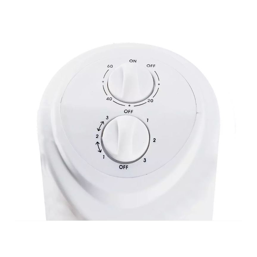 Вентилятор підлоговий з таймером 45W/230V білий