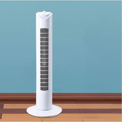 Вентилятор підлоговий з таймером 45W/230V білий
