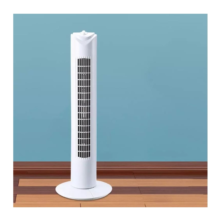 Вентилятор підлоговий з таймером 45W/230V білий
