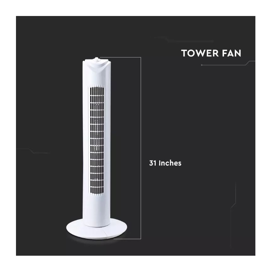 Вентилятор підлоговий з таймером 45W/230V білий