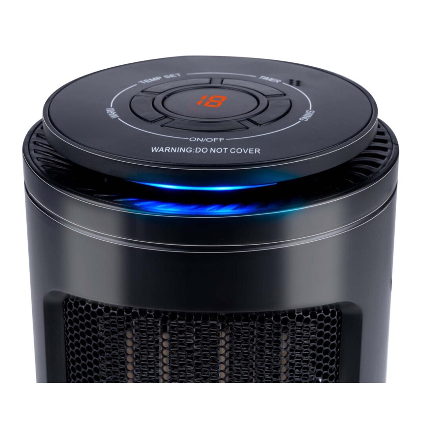 Вентилятор с нагревательным элементом 600/1200W/230V черный