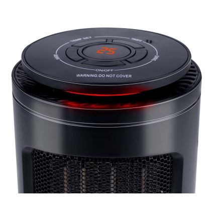 Вентилятор с нагревательным элементом 600/1200W/230V черный