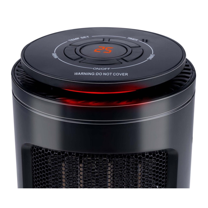 Вентилятор с нагревательным элементом 600/1200W/230V черный