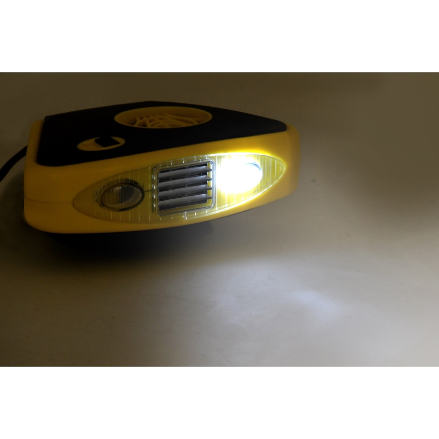 Вентилятор с обогревом и светодиодным освещением 3в1 158W/12V
