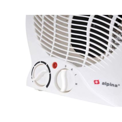 Вентилятор з нагрівальним елементом 1000/2000W/230V білий