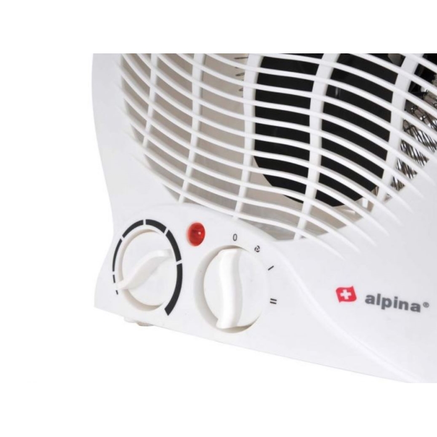 Вентилятор з нагрівальним елементом 1000/2000W/230V білий
