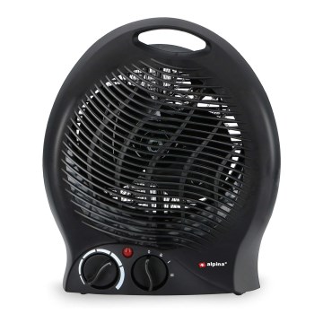 Вентилятор з нагрівальним елементом 1000/2000W/230V чорний