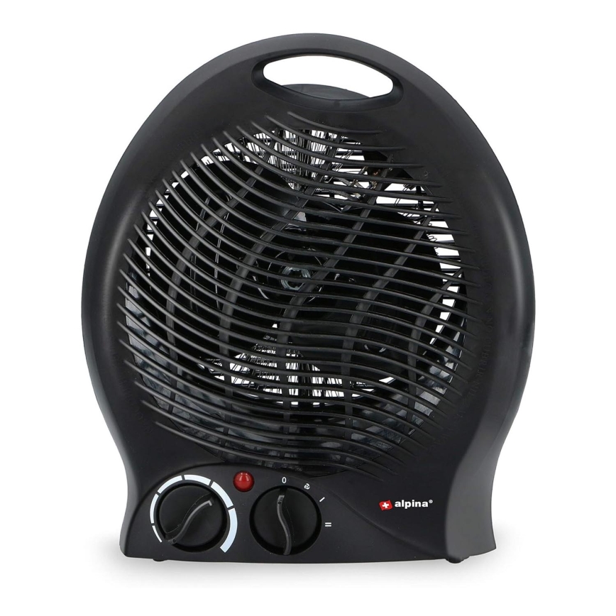 Вентилятор з нагрівальним елементом 1000/2000W/230V чорний