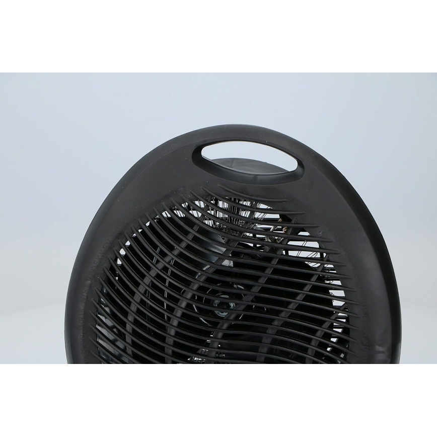 Вентилятор з нагрівальним елементом 1000/2000W/230V чорний