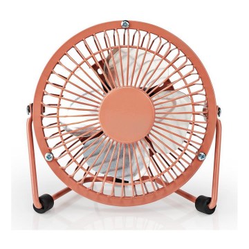 Вентилятор настільний 3W/USB 10 см rosegold