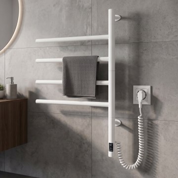 Vertaduro - Електрична поворотна сушарка для рушників з термостатом ARA 60W/230V 65x49 cm IP44 біла