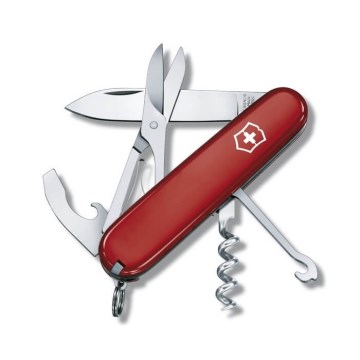 Victorinox - Багатофункціональний кишеньковий ніж COMPACT 9,1 см/15 функцій червоний
