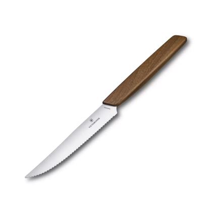 Victorinox - Набір із 2 стейкових ножів SWISS MODERN, 12 см, горіховий