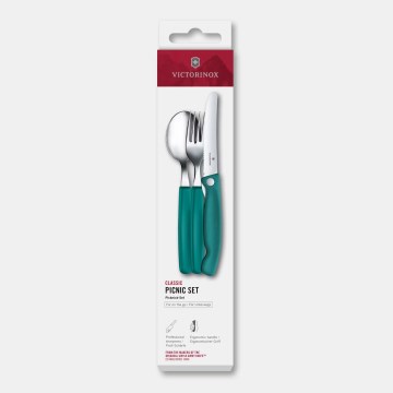 Victorinox - Набір столових приборів для пікніка SWISS CLASSIC, 3 шт., бірюзовий