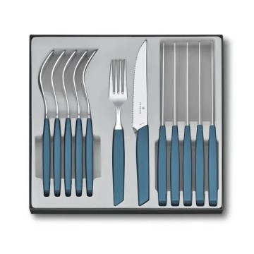 Victorinox - Набір столових приборів SWISS MODERN, 12 предметів, синій