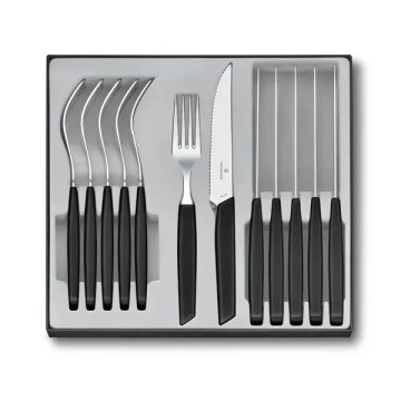 Victorinox - Набір столових приборів SWISS MODERN, 12 шт., чорний