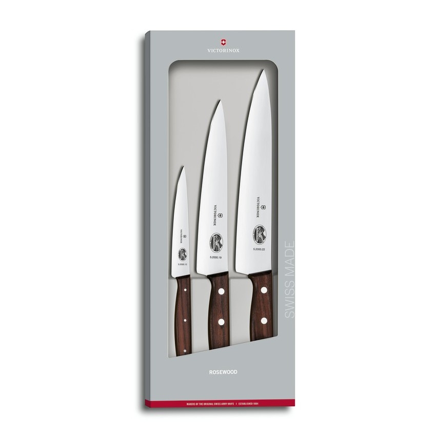 Victorinox - Набір кухонних ножів WOOD, 3 шт., клен