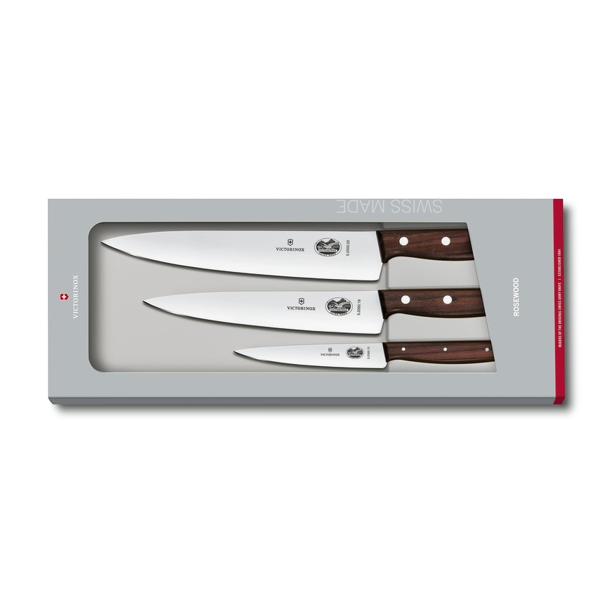Victorinox - Набір кухонних ножів WOOD, 3 шт., клен