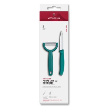 Victorinox - Набір кухонного ножа з овочечисткою SWISS CLASSIC, бірюзовий