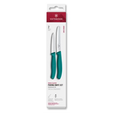 Victorinox - Набор из 2 кухонных ножей для овощей SWISS CLASSIC, бирюзовый