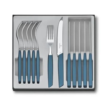 Victorinox - Набор столовых приборов SWISS MODERN, 12 предметов, синий