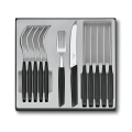 Victorinox - Набор столовых приборов SWISS MODERN, 12 шт., черный