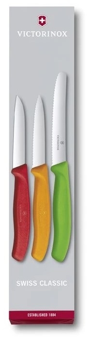 Victorinox - Набор кухонных ножей для овощей 3 шт. смесь цветов