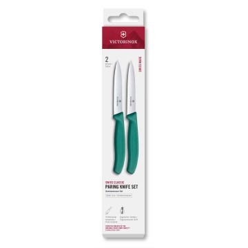 Victorinox - Набор кухонных ножей для овощей SWISS CLASSIC, 10 см, 2 шт., бирюзовый