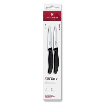 Victorinox - Набор кухонных ножей для овощей SWISS CLASSIC, 10 см, 2 шт., черный