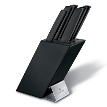 Victorinox - Набор кухонных ножей в подставке SWISS MODERN, 7 шт., бук/чёрный