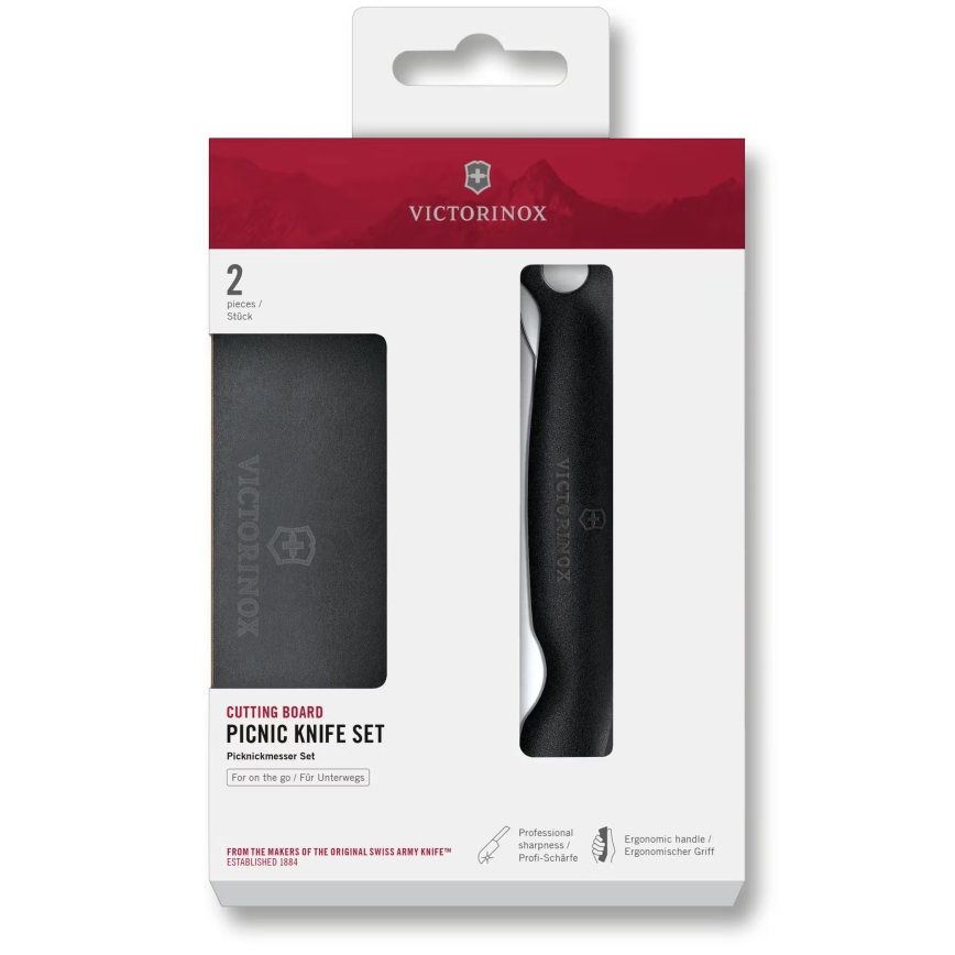 Victorinox - Складной нож SWISS CLASSIC 11 см черный + разделочная доска