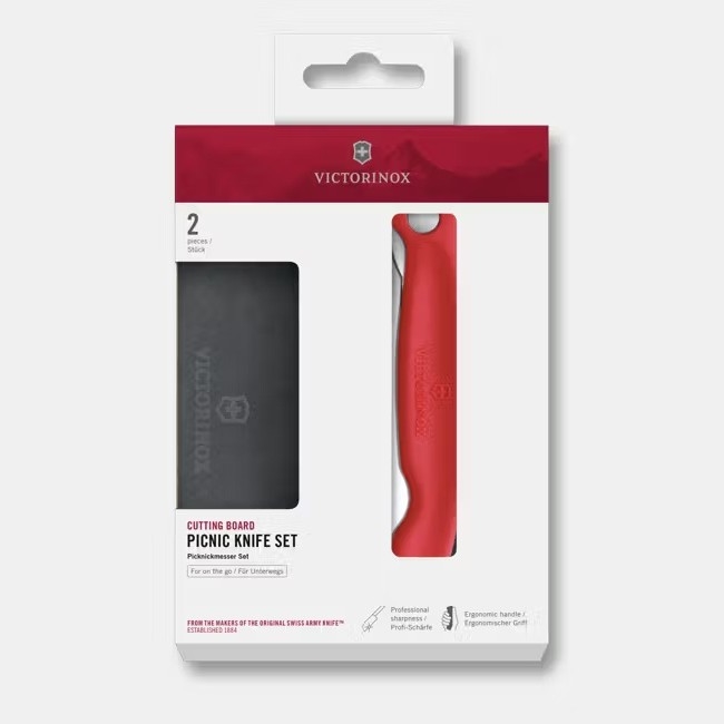 Victorinox - Складной нож SWISS CLASSIC 11 см, красный + разделочная доска