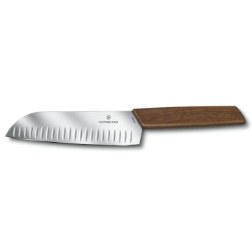 Victorinox - кухонний ніж Santoku SWISS MODERN 17 см, горіх