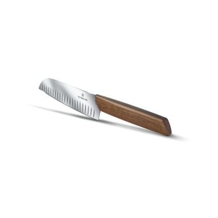 Victorinox - кухонний ніж Santoku SWISS MODERN 17 см, горіх