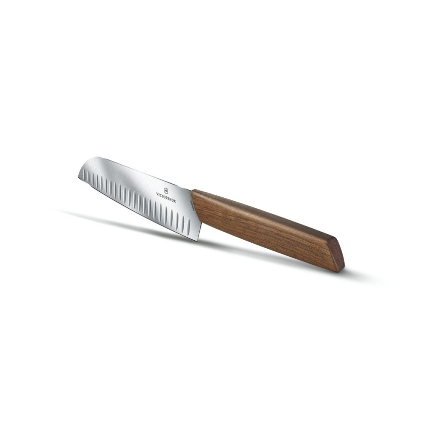 Victorinox - кухонний ніж Santoku SWISS MODERN 17 см, горіх
