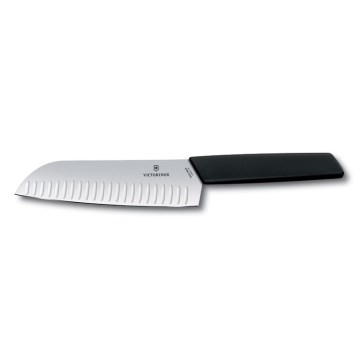 Victorinox - Кухонний ніж сантоку SWISS MODERN 17 см чорний