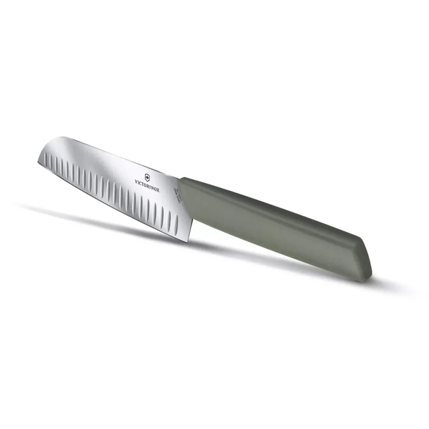 Victorinox - кухонный нож Santoku SWISS MODERN 17 см зелёный
