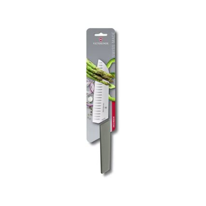 Victorinox - кухонный нож Santoku SWISS MODERN 17 см зелёный