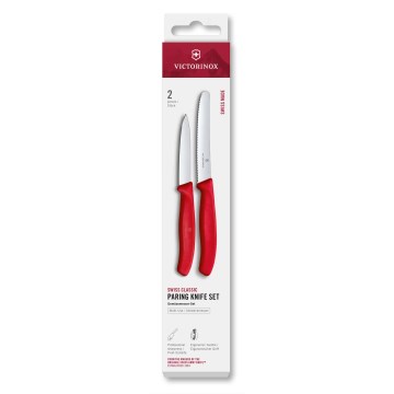 Victorinox — набор кухонных ножей для овощей SWISS CLASSIC, 2 шт., красный
