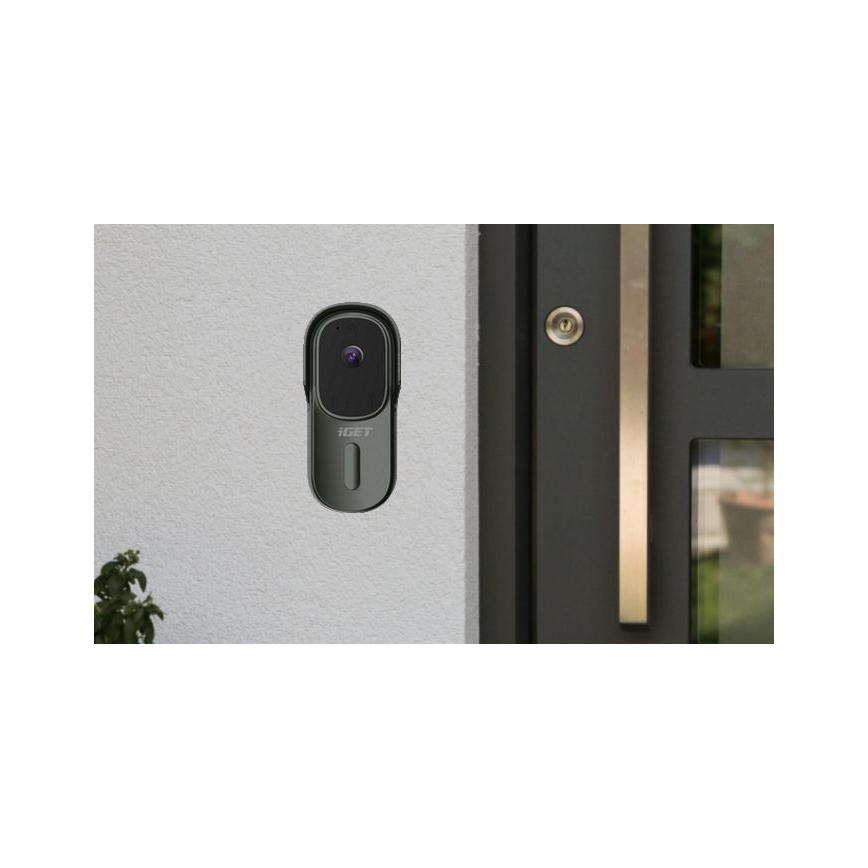 Відеодомофон з датчиком руху Full HD 1080p 5200 mAh IP65 Wi-Fi антрацит