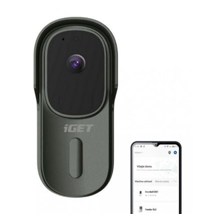 Відеодомофон з датчиком руху Full HD 1080p 5200 mAh IP65 Wi-Fi антрацит